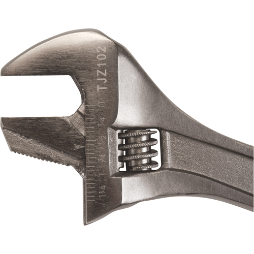 Adjustable Wrench, 10" L, 1-3/8" Max Width, Black Action Paper