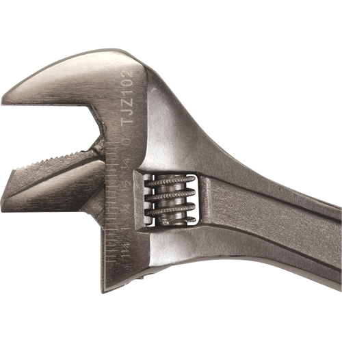 Adjustable Wrench, 10" L, 1-3/8" Max Width, Black Action Paper