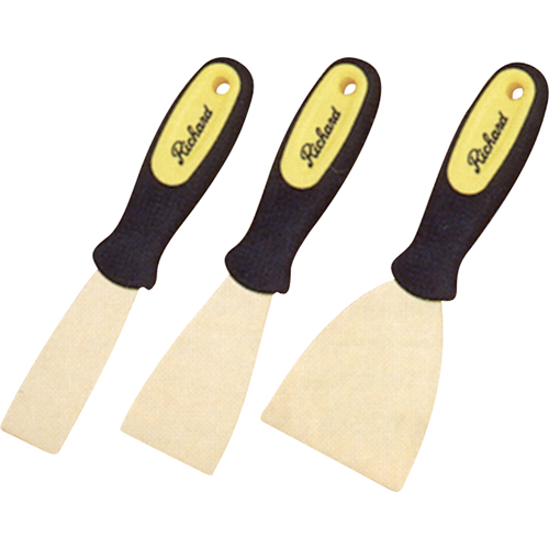 Couteaux rigides pour mastic, 1-1/4", Lame en Laiton Action Paper