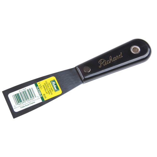 Flexible Putty Knife, High-Carbon Steel Blade, 1-1/2" Wide, Polypropylene Handle Action Paper