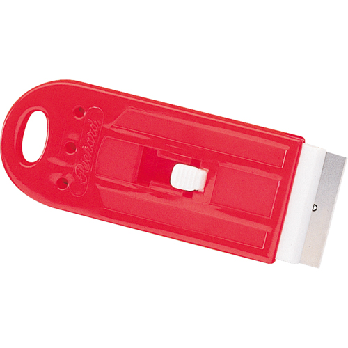 Retractable Razor Scrapers, High-Carbon Steel Blade, 1-1/2" Wide, Plastic Handle Action Paper