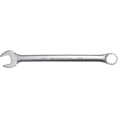 Combination Wrench, 12 Point, 1-3/8", Satin Finish Action Paper