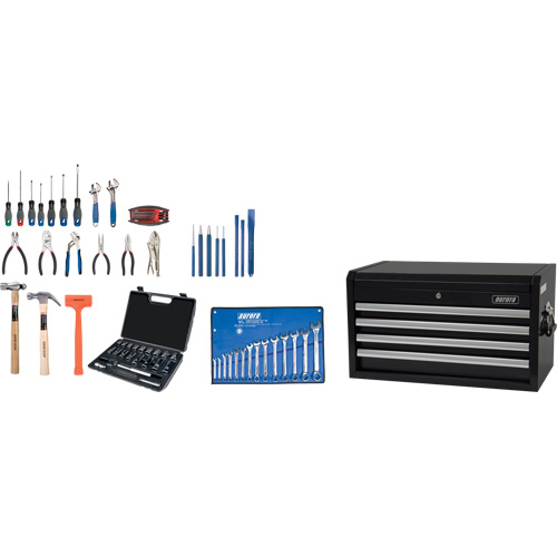 Starter Tool Set with Steel Chest, 70 Pieces Action Paper