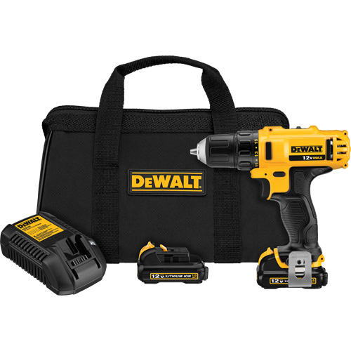 Max Drill Driver Kit, Lithium-Ion, 12 V, 3/8" Chuck, 189 UWO Torque Action Paper
