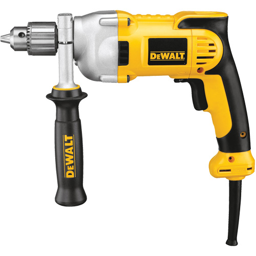 Heavy-Duty VSR Pistol Grip Drill, 1/2" Chuck, 10 A, 120 V, 0-1250 RPM, Keyed Chuck Action Paper