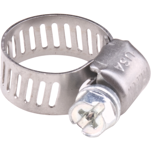Hose Clamps - Stainless Steel Band & Zinc Plated Screw, Min Dia. 1/5", Max Dia. 5/8" Action Paper