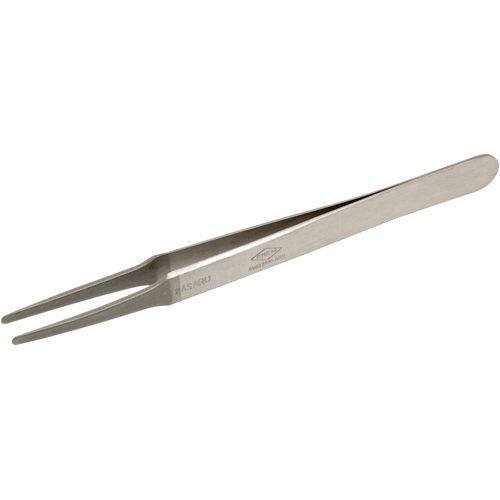 Tweezers - Flat Round Tips, Straight - 4.75" (120 mm) Action Paper