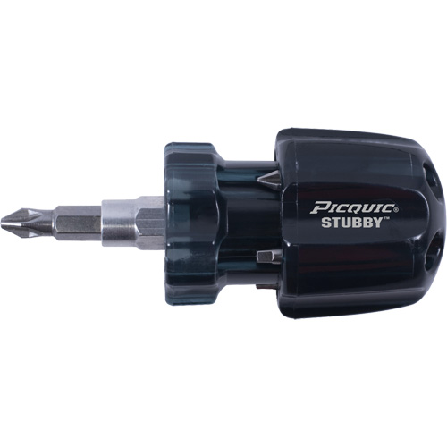 Stubby Multi-Bit Screwdrivers, 1-3/10" L Action Paper
