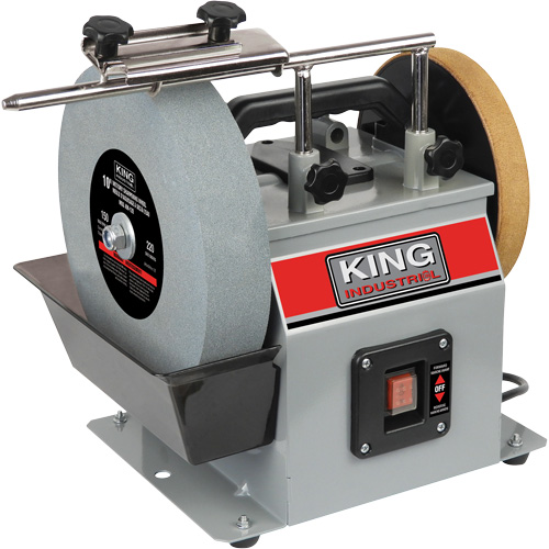 Wet/Dry Sharpener, 10" Wheel Diameter, 1/4 HP, 115 RPM Action Paper