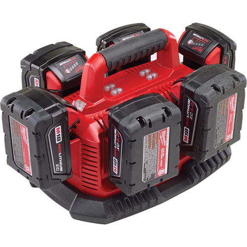 M18 Six Pack Sequential Charger, 18 V, Lithium-Ion Action Paper