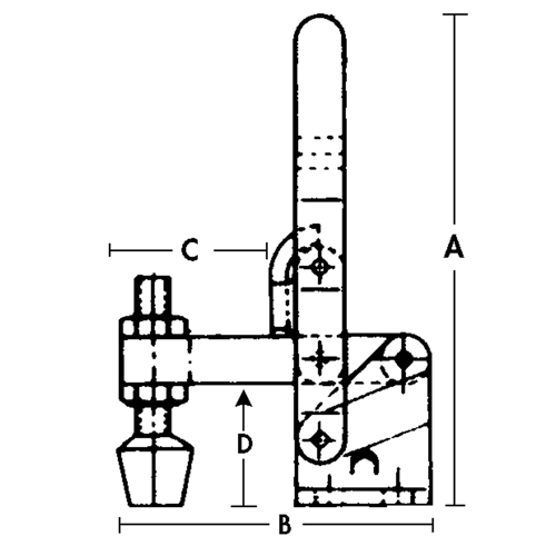Vertical Hold-Down Clamps - 201 Series Action Paper