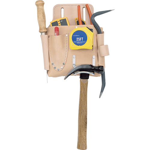 Drywall Tool Pouch, Tool Holder, Leather, 7 Pockets Action Paper
