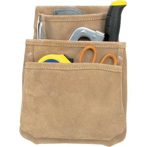 Drywall Pouches, Multiple Tool Holder, Leather, 3 Pockets Action Paper