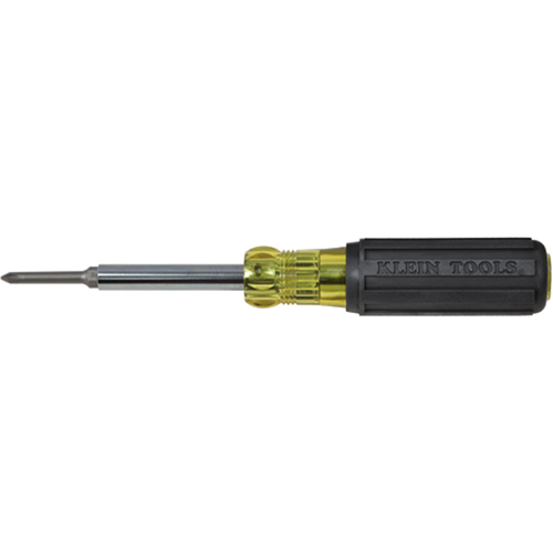 Extended-Reach Multi-Bit Screwdriver/Nut Driver, 9-1/10" L, Cushion Grip Handle Action Paper