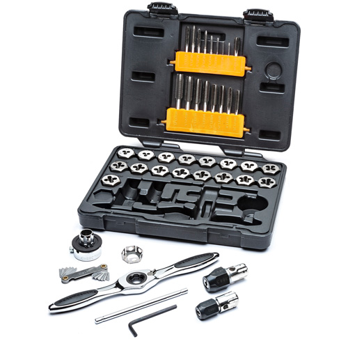 Metric Ratcheting Tap & Die Set, 42 Pieces Action Paper