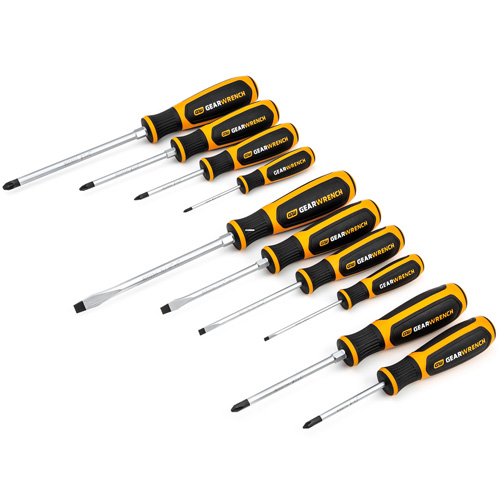 Phillips&reg;/Slotted/Pozidriv&reg; Dual Material Screwdriver Set, 10 Pcs. Action Paper