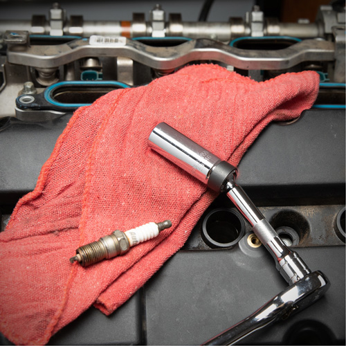 6-Point Magnetic Swivel Spark Plug Socket  Action Paper