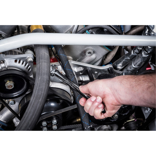 12-Point Long Pattern Wrench Set with Tool Roll, Combination, 15 Pieces, Imperial Action Paper