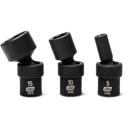 12-Piece 1/4" Drive 6 Point Universal impact Metric Flex Socket Set Action Paper