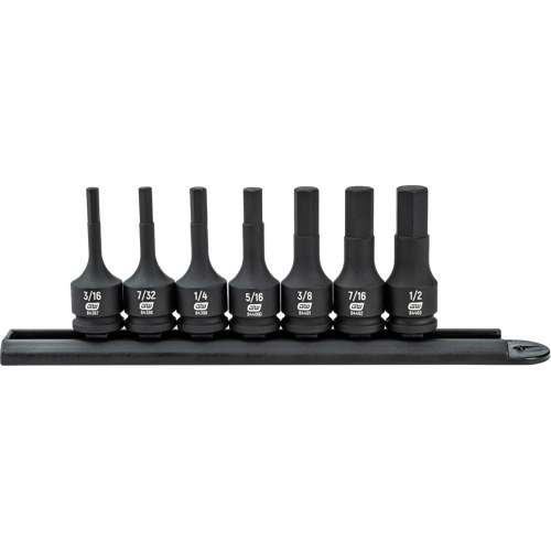Hex Bit Impact SAE Socket Set, 7 Pieces Action Paper