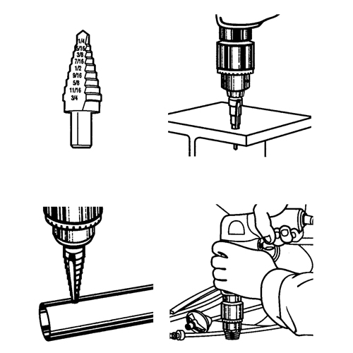 Step Drills, 1/32" Increments Action Paper