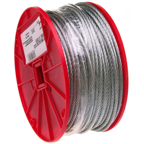 Wire Cable, 200' (60.96 m) x 5/16", 1960 lbs. (0.98 tons), Galvanized Action Paper