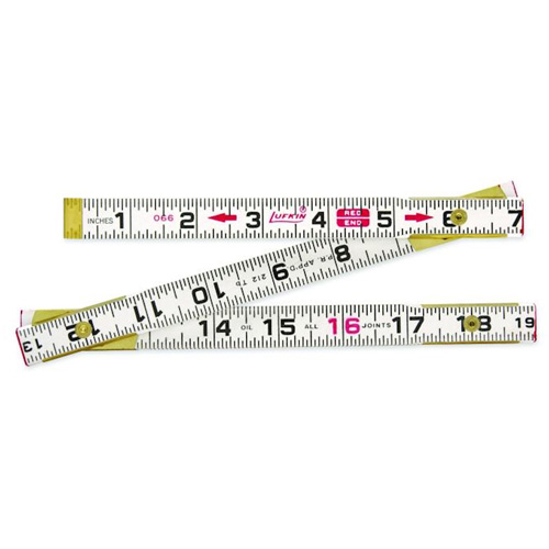 Red End&reg; Rule, 2 m L, Wood, 1 mm Graduations Action Paper