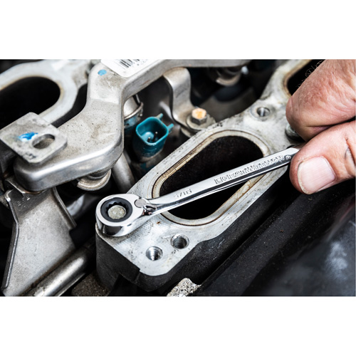 Jeu de cl&eacute;s &agrave; cliquets r&eacute;versibles SAE &agrave; 12 pans et 72 dents, Combinaison, 13 morceaux, Imp&eacute;rial Action Paper