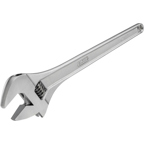 Adjustable Wrench, 6" L, 3/4" Max Width, Chrome Action Paper