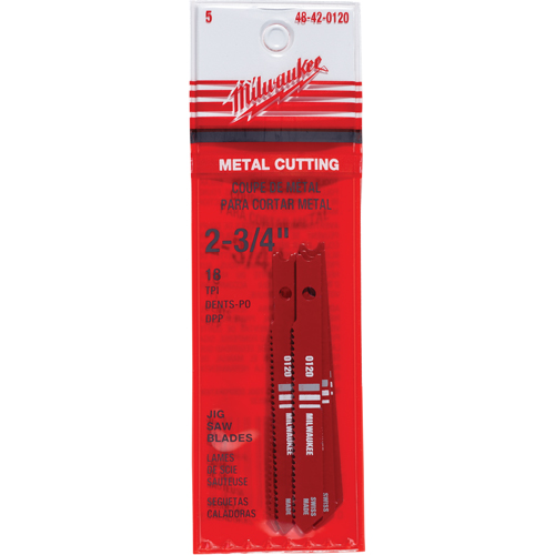 Lames de scie sauteuse, Acier rapide, Tige en U, 2-3/4" lo, 18 dents par pouce Action Paper