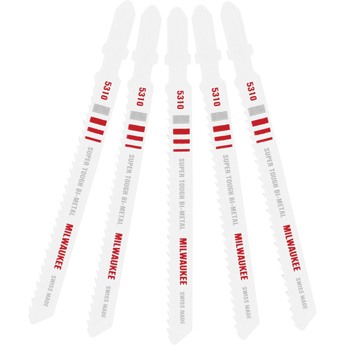 Jigsaw Blade, Bi-Metal, T-Shank, 4" L, 10 TPI Action Paper