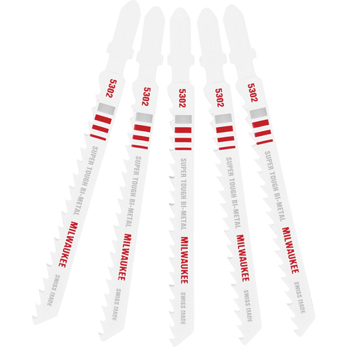 Jigsaw Blade, Bi-Metal, T-Shank, 4" L, 6 TPI Action Paper