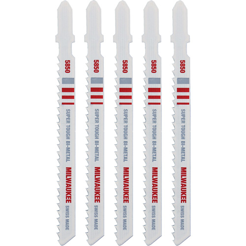 Lame de scie sauteuse, Bim&eacute;tal, Tige en T, 4" lo, 8 dents par pouce Action Paper