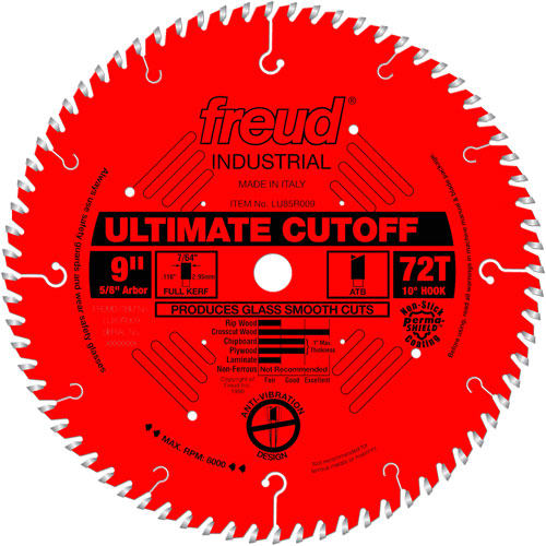 TCS Industrial Saw Blade - Crosscut & Finishing, 9", 72 Teeth, Wood Use Action Paper