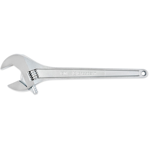 Adjustable Tapered Handle Wrench - Carded, 18" L, 2-1/16"/53 mm Max Width, Chrome/Polished Action Paper