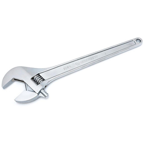 Adjustable Tapered Handle Wrench - Carded, 18" L, 2-1/16"/53 mm Max Width, Chrome/Polished Action Paper