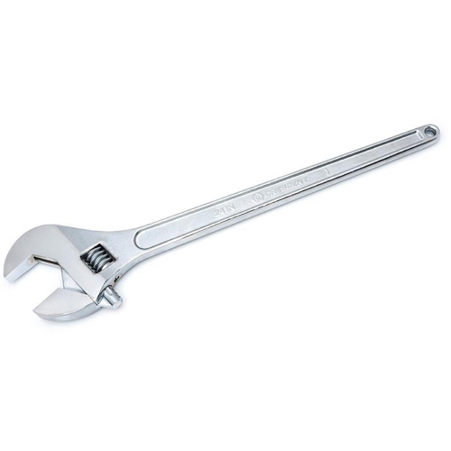 Adjustable Tapered Handle Wrench - Carded, 24" L, 2-7/16"/62 mm Max Width, Chrome/Polished Action Paper