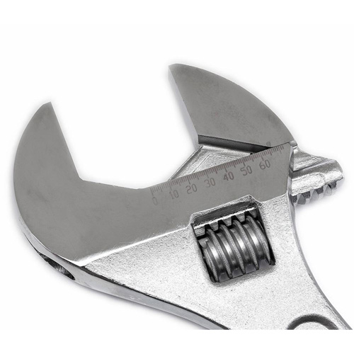 Adjustable Tapered Handle Wrench - Carded, 24" L, 2-7/16"/62 mm Max Width, Chrome/Polished Action Paper