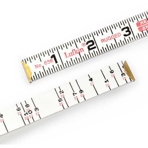 R&egrave;gle de maçon Red End, 6' lo, Bois, Graduations de 1/16" Action Paper