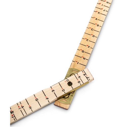 R&egrave;gle de maçon surdimensionn&eacute; Red End, 6' lo, Bois, Graduations de 1/16" Action Paper