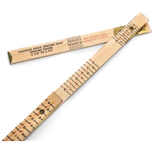 R&egrave;gle de maçon surdimensionn&eacute; Red End, 6' lo, Bois, Graduations de 1/16" Action Paper