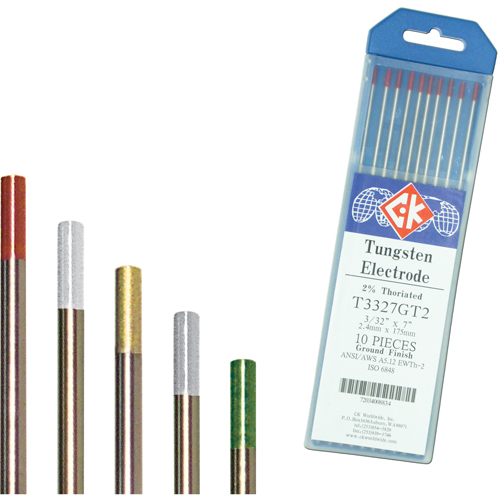 Tungsten Electrodes, 0.020" Dia. x 7" L Action Paper