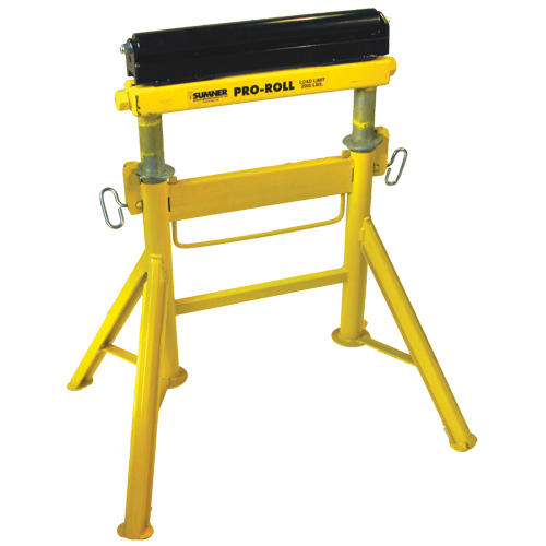 Pro Roll Pipe Stand, 2000 lbs. Load Capacity, 36" Pipe Capacity Action Paper