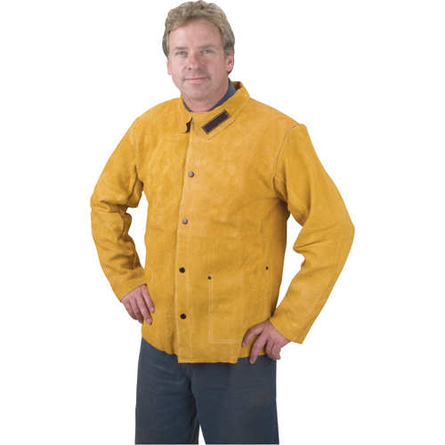 Welding Jacket, Leather, Medium, Golden Brown Action Paper