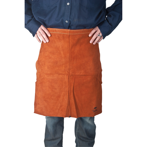Leather Apron, Waist, 24" L, Lava Brown Action Paper
