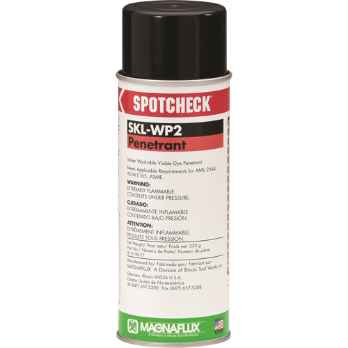 Spotcheck&reg; Penetrants - SKL-WP2 Water Washable Penetrants, Aerosol Can Action Paper