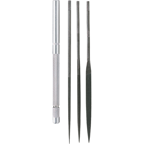 Needle File Set with Handle, 4 Pcs Action Paper