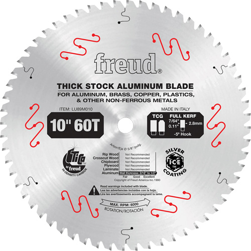 Lames de scie industrielle, 10", 72 dents, Pour Non ferreux Action Paper