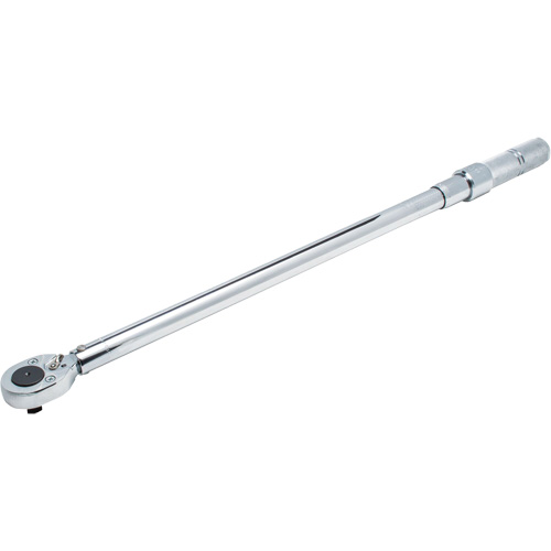 Ratcheting Head Micrometer Torque Wrench, Click, 1/2" Square Drive, 50 - 250 lbf. Ft Action Paper