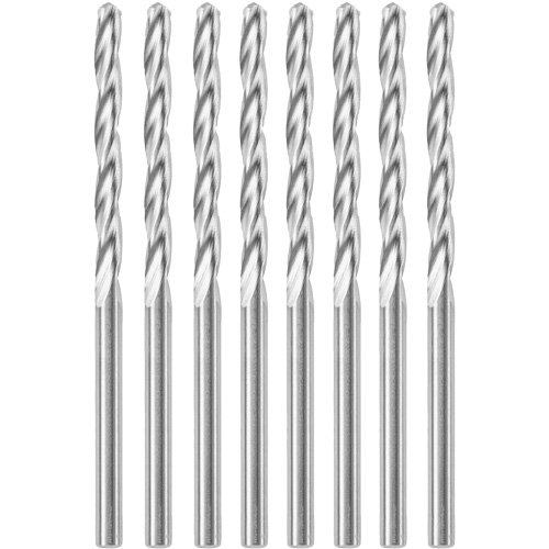 8-Piece Standard Point Spiral Saw Bit with 1/8" Diameter, 1/8", 1" Flute Action Paper